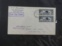 USA Luftpost u.a. mit Zeppelin besammelt auf selbstegestalteten Seiten #MA084