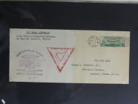 USA Luftpost u.a. mit Zeppelin besammelt auf selbstegestalteten Seiten #MA084