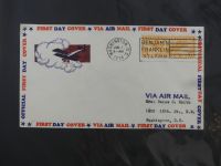 USA Luftpost u.a. mit Zeppelin besammelt auf selbstegestalteten Seiten #MA084