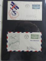 USA Luftpost u.a. mit Zeppelin besammelt auf selbstegestalteten Seiten #MA084