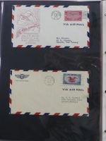 USA Luftpost u.a. mit Zeppelin besammelt auf selbstegestalteten Seiten #MA084