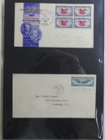 USA Luftpost u.a. mit Zeppelin besammelt auf selbstegestalteten Seiten #MA084