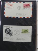 USA Luftpost u.a. mit Zeppelin besammelt auf selbstegestalteten Seiten #MA084