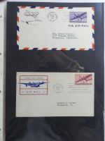 USA Luftpost u.a. mit Zeppelin besammelt auf selbstegestalteten Seiten #MA084