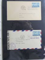 USA Luftpost u.a. mit Zeppelin besammelt auf selbstegestalteten Seiten #MA084