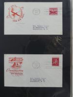 USA Luftpost u.a. mit Zeppelin besammelt auf selbstegestalteten Seiten #MA084