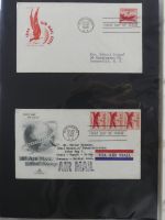 USA Luftpost u.a. mit Zeppelin besammelt auf selbstegestalteten Seiten #MA084