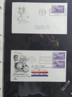 USA Luftpost u.a. mit Zeppelin besammelt auf selbstegestalteten Seiten #MA084