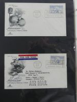 USA Luftpost u.a. mit Zeppelin besammelt auf selbstegestalteten Seiten #MA084