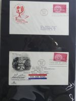 USA Luftpost u.a. mit Zeppelin besammelt auf selbstegestalteten Seiten #MA084