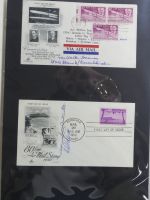 USA Luftpost u.a. mit Zeppelin besammelt auf selbstegestalteten Seiten #MA084