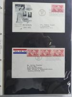 USA Luftpost u.a. mit Zeppelin besammelt auf selbstegestalteten Seiten #MA084