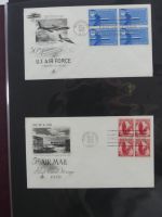 USA Luftpost u.a. mit Zeppelin besammelt auf selbstegestalteten Seiten #MA084