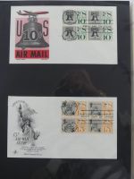 USA Luftpost u.a. mit Zeppelin besammelt auf selbstegestalteten Seiten #MA084