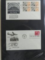 USA Luftpost u.a. mit Zeppelin besammelt auf selbstegestalteten Seiten #MA084