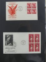 USA Luftpost u.a. mit Zeppelin besammelt auf selbstegestalteten Seiten #MA084