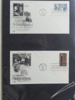 USA Luftpost u.a. mit Zeppelin besammelt auf selbstegestalteten Seiten #MA084