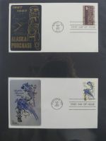 USA Luftpost u.a. mit Zeppelin besammelt auf selbstegestalteten Seiten #MA084