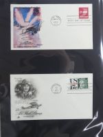 USA Luftpost u.a. mit Zeppelin besammelt auf selbstegestalteten Seiten #MA084