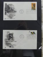 USA Luftpost u.a. mit Zeppelin besammelt auf selbstegestalteten Seiten #MA084