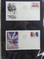 USA Luftpost u.a. mit Zeppelin besammelt auf selbstegestalteten Seiten #MA084