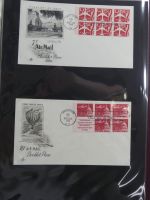 USA Luftpost u.a. mit Zeppelin besammelt auf selbstegestalteten Seiten #MA084