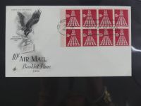 USA Luftpost u.a. mit Zeppelin besammelt auf selbstegestalteten Seiten #MA084