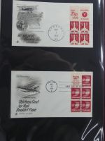 USA Luftpost u.a. mit Zeppelin besammelt auf selbstegestalteten Seiten #MA084