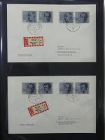 BRD Bund Zusammendrucke auf Brief auf selbstgestalteten Seiten #MA090