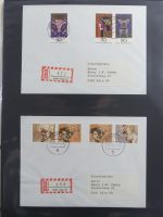 BRD Bund Zusammendrucke auf Brief auf selbstgestalteten Seiten #MA090