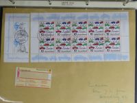 BRD Bund Zusammendrucke auf Brief auf selbstgestalteten Seiten #MA090