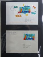 BRD Bund Zusammendrucke auf Brief auf selbstgestalteten Seiten #MA090