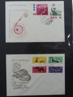 DDR Sammlung FDCs mit Besseren auf selbstgestalteten Seiten #MA100