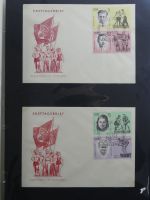 DDR Sammlung FDCs mit Besseren auf selbstgestalteten Seiten #MA100