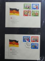 DDR Sammlung FDCs mit Besseren auf selbstgestalteten Seiten #MA100