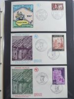 Andorra Sammlung FDCs mit Besseren auf selbstgestalteten Seiten #MA103