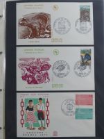 Andorra Sammlung FDCs mit Besseren auf selbstgestalteten Seiten #MA103