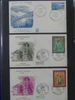 Andorra Sammlung FDCs mit Besseren auf selbstgestalteten Seiten #MA103