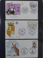 Andorra Sammlung FDCs mit Besseren auf selbstgestalteten Seiten #MA103