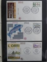 Andorra Sammlung FDCs mit Besseren auf selbstgestalteten Seiten #MA103