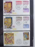 Andorra Sammlung FDCs mit Besseren auf selbstgestalteten Seiten #MA103