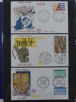 Andorra Sammlung FDCs mit Besseren auf selbstgestalteten Seiten #MA103