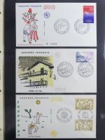 Andorra Sammlung FDCs mit Besseren auf selbstgestalteten Seiten #MA103