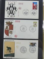 Andorra Sammlung FDCs mit Besseren auf selbstgestalteten Seiten #MA103