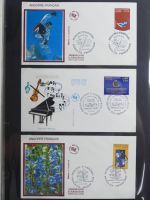 Andorra Sammlung FDCs mit Besseren auf selbstgestalteten Seiten #MA103