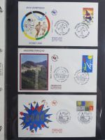 Andorra Sammlung FDCs mit Besseren auf selbstgestalteten Seiten #MA103