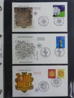 Andorra Sammlung FDCs mit Besseren auf selbstgestalteten Seiten #MA103