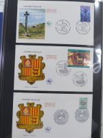 Andorra Sammlung FDCs mit Besseren auf selbstgestalteten Seiten #MA103