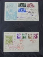 Spanien Sammlung FDCs in 7 Alben auf selbstgestalteten Seiten #MA104