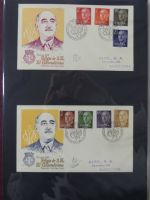 Spanien Sammlung FDCs in 7 Alben auf selbstgestalteten Seiten #MA104